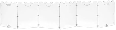 ZENVOKE Rejilla acrílica para mascotas, 4 piezas o 6 piezas, plegable, acrílico, con asas de transporte, barrera transparente | para puertas, escaleras interiores, pasillos