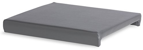 expendio Sitzkissen Hamburg 46x42 cm Kunstleder grau Klemmkissen Polsterkissen Bank Sitzbank Hocker
