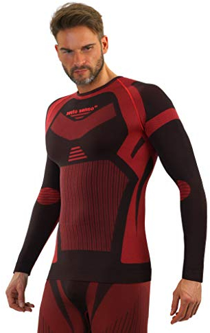 sesto senso Homme sous-Vêtement Fonctionnel Maillot de Corps à Manches Longues Couche de Base XXL Rouge