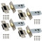 Tubular Latches Mortice Door Latch | Satin Nickel | 3 Inch / 78mm | Pack of 4