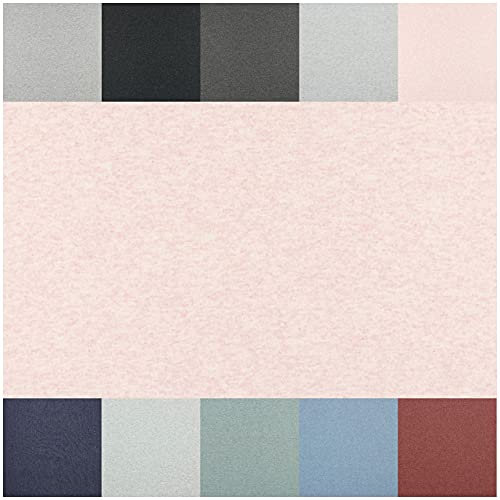 Bündchenstoff als Meterware Schlauchware 95% Baumwolle 5% Elasthan über 50 Farben Auswahl Jersey (M063 I Rose Melange, Länge: 0,5m)