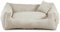 Gutekissen Hundebett aus weichem Material, gefüllt mit Polyurethanschaumstoff, Geripptes Material, schmutzabweisend, Farb- und Größenwahl, inklusive kleines Kissen. (XL - 100x75, Beige)