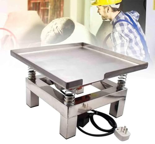 Minivibrationsbord I Rostfritt Stål,Vibrationsbord I Betong,3000-3600 Gånger/Minut,För Att Ta Bort Bubblor,Skaka Fällningen,Skaka Det Våta Pulvret,35 * 35cm-220V