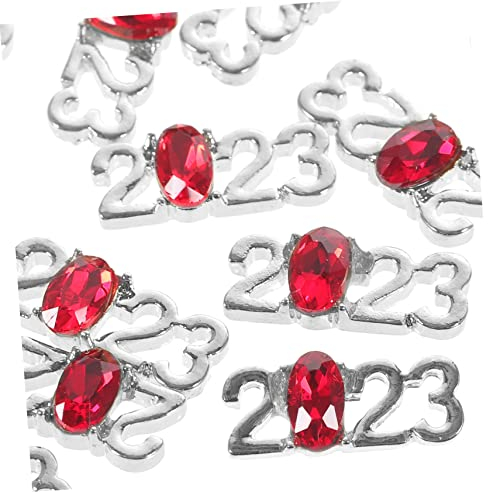 CIMAXIC 30 Stück 2023 2023 Zubehör Diy Handwerk Charme Diy Basteldeko Jahr 2023 Charme Verzierung Der Telefonabdeckung 2023 Bastelzubehör Handyhülle 2023 Dekor Legierung Metall