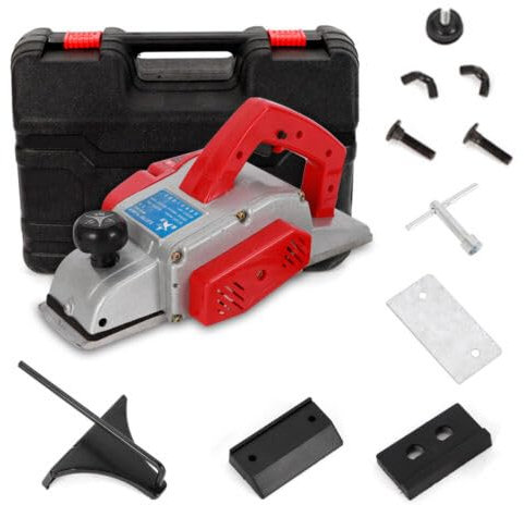 CCAUUB Pialla elettrica da 220 V, 1300 W, max. 13000 giri/min, con larghezza della pialla: 90 mm, pialla a mano, con affilacoltelli, pialla elettrica