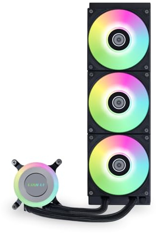 Lian Li GA II LITE 360mm AIO Liquid CPU Cooler | 3 x 120mm ARGB Hydraulic Fans, Daisy-Chain, High Airflow, All-in-One Water Cooling for Intel LGA1851/1700, AMD AM5/AM4 (GA2L36RB)