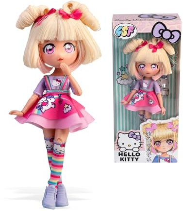 Hello Kitty - 4SF, Poupée, 20 cm, Modèle Candy Unicorns, pour Les Enfants dès 6 Ans, HKTF04