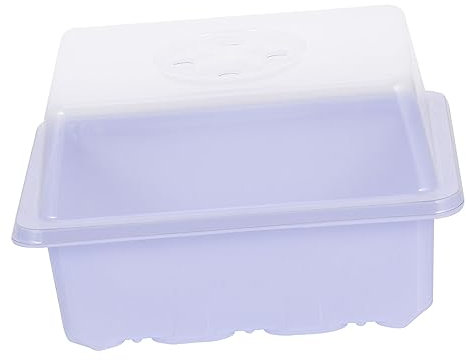 ibasenice 2 Set Scatola per piantine Barattolo di per Kit di germinazione vassoi germogliare antipasto di Semi vasi Semina vasi per Semina coltivatore Vaso per vivaio plastica Bianca