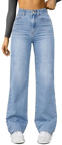 Jean Femme Vetement Large Tendances Haute Pantalon Ete Femme Leger Taille Elastique Souple Droit Coton Lin Chic Et Elegant Tenue Mes Commandes Passées Bleu Clair XL