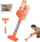 Kids Hoover Toy, Kids Cordless Vacuum Toy - Pretend Play Electric Vacuum Cleaner Toy with Flat Nozzle,Childrens Play House Toys, Baby Sweepers For Boys And Girls, ChildrenS Role- Playing Toys (Blue)