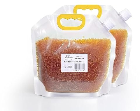 DeseCamen Orange kiselgel löst 2 kg | Korn 3–5 mm | Mättnadsindikator | Återanvändbar | DMF-fri