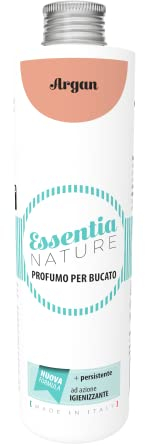 ESSENTIA Profumo per Bucato con Igienizzante, Essenza Profuma Bucato, Profumatore Bucato per Lavatrice con Estratti di Oli Essenziali Naturali (Argan, 500 ml, confezione da 1)