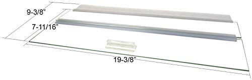 Aquarium Glass Canopy for Aquariums with and Without Center Brace, 10 Gallon to 200 Gallon Aquariums (Tank Without Center Brace, 20 L x 10 W)