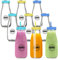 Smiths Mason Jars - Pack of 9, 10oz/300ml Glass Bottles with Lids - Leak-Proof, Spill-Proof Clear Glass Milk Bottles with Lids and Reusable Straws - Ideal for Milk, Juice, Smoothies, and Milkshakes