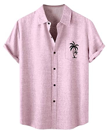 Shirts for Men Mens Fishing Shirts Men's Dress Shirts Breathable Fashion Lightweight Vintage Button Down Graphic Printed Tropical Beach Tops Tshirt Men Button Down Shirt Men D-Purple