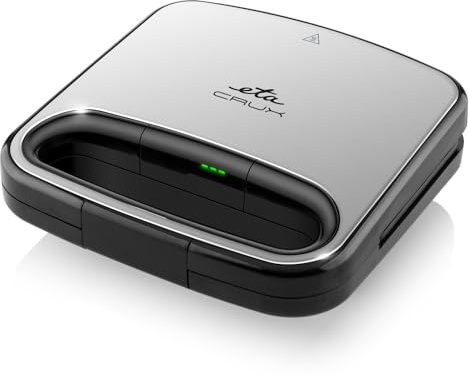 ETA Sandwichmaker I Crux I Dreiecksplatten I Antihaftbeschichtung für leichte Reinigung ohne Anbrennen I 750 Watt I Thermosicherung
