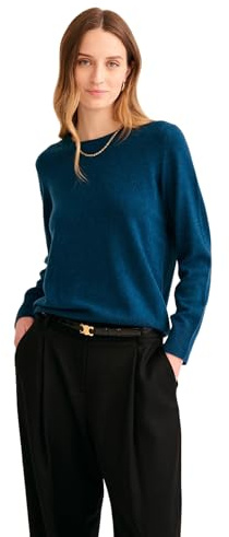 NAADAM, Women's The Original 100% Cashmere Crewneck Sweater Peacock Blue