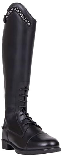 QHP Reitstiefel Jaimy Junior (Schwarz, EU Schuhgrößensystem, Jugendliche, Numerisch, M, 37)