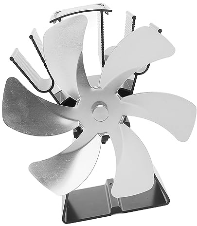 Naroote Fan di Stufa a Legna, Ventilatore da Camino Non Elettricamente per Casa (SILVER)