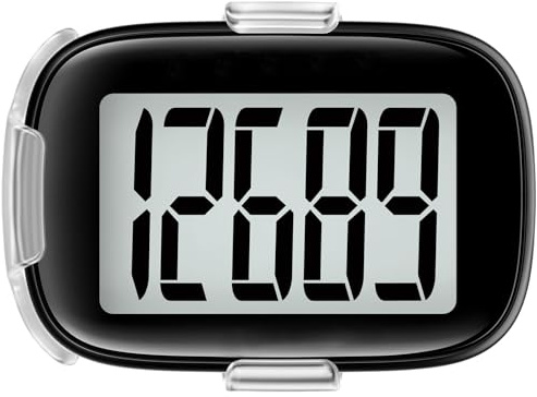 Pedometer Walking Simple 3D Step Counter with Clip and Lanyard, Activities Fitness Tracker Without Smartphone, Accurate Step Tracker for Women, Men, Seniors-Black