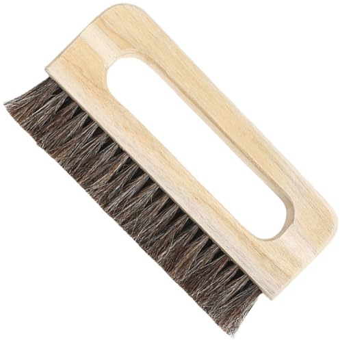 PERSELOSO Wall Paper Smoothing Tool med Hästhårsborste Trähandtag Bred Borstyta för Applicering Precisionskanter för Hörn och Socklar för Tapet Väggtyg och Muraler