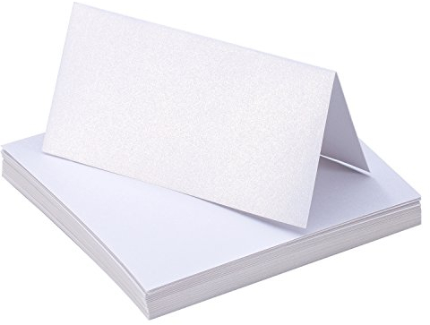 Bememo 50 Pieces White Table Cards Name Place Cards for Wedding Party Decoration