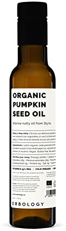 Olio di Semi di Zucca 100% Bio 250 ml - Spremuto a Freddo - Qualità Superiore - Direttamente dalla Fattoria della Stiria - Ricco di Fitonutrienti - Non OGM - Senza Additivi o Conservanti