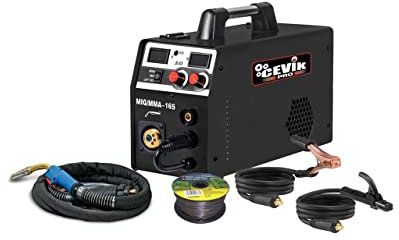 CEVIK PRO - CE-PROMIG165 - Soldador Inverter 3 en 1 MIG/TIG/MMA - 160 Amp - Electrodos de 1,6 a 3,25 mm - Panel Digital - Compatible con Múltiples Materiales - Portátil y Robusto