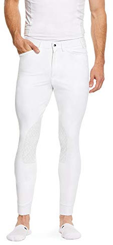 ARIAT 2022 Tri Factor Grip Kniebesatz Herren Reithose 10030545 - Weiß Breech Length - RegAriat Breech Size - 34IN