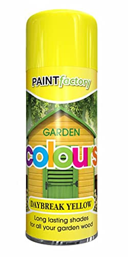 Classic Signature - Garden Aerosol Spray Paint 400ml Long Lasting Shades for Wood Metal and Plastic (Pack 12, Daybreak Yellow)