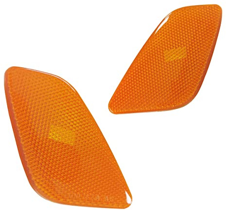 KYYET Left+Right Front Fender Side Marker Lights Lamps Assembly Compatible with 1997-2006 Jeep Wrangler TJ Marker Turn Signal Parking Lights Lamps Housing 55155629AC 55155628AC(Amber Lens)