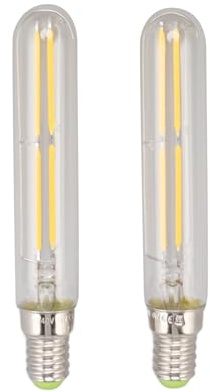 ViaGasaFamido LED-rörlampa glas 4 W E14 liten trådlampa 2 300 K rörformad glödlampor flexibel filamentlampa T20 x 120 220–240 V för retrodekorationsbelysning (genomskinlig)