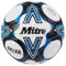 Mitre Delta, solidité Durable, précision Accrue et Performances constantes Ballon De Foot pour Mixte Adulte, Blanc/Noir/Bleu Botn, 4