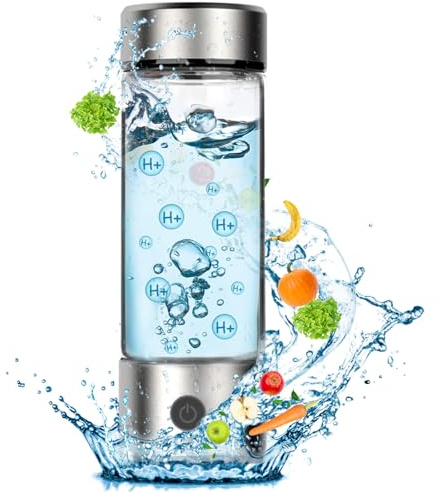 Fakllod Hydrogen Water Bottle Generator, Portable Rechargeable aquahealth Hydrogen Water, Hydrogen Water Ionizer Machine, with SPE/PEM Technology, for Home Office Travel Fitness Drinking