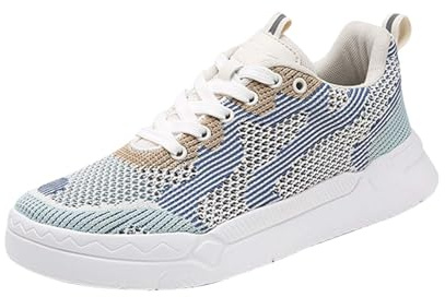 FNKDOR Bunt Sneaker & Sportschuhe für Damen Mesh Atmungsaktiv Leichtgewichts Outdoor Fitness Jogging Laufschuhe Turnschuhe gr 36-42 (Sky Blue, 41)