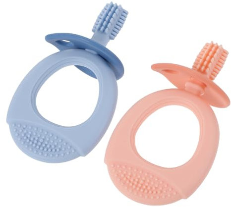 HAPINARY 2 Stück Silikon Mundreinigungswerkzeuge Flexible Und Sichere Beißringe Für Babys Mit Umfassender Reinigungsfunktion Geeignet Zur Zungenreinigung