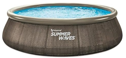 Summer Waves Quick Set Pool 4,57 x 1,07m im Dark Rattan Design