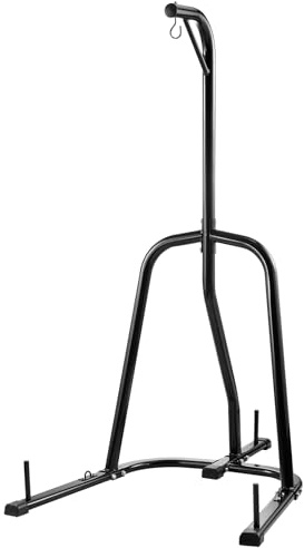 VEVOR Punching Bag Stand, Steel Heavy Duty Workout Equipment, Boxing Punching Bag Stand, Holds Up to 140 lbs, Freestanding Sandbag Rack with Weighted Base, Training Equipment for Home Gym Fitness