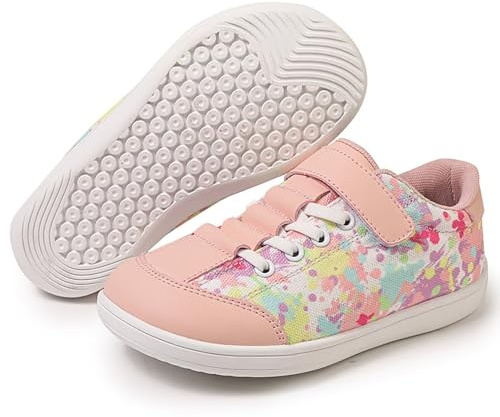 ZEPYFXIT Chaussures Enfant Garçon Fille Barefoot Shoes Kids Basket Scratch Minimalistes Respirant Large Pieds Nus Légères Antidérapant(Rose,28 EU)