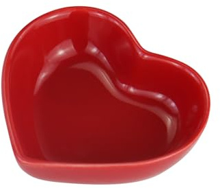 LuckyOpt Ciotola per criceto in ceramica, a forma di cuore, lavabile, per porcellini d'India, gerbilli, ricci, cincillà, pappagallo (rosso)