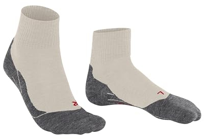 FALKE TK5 Wander Short W Sso lana filo funzionale sottili antivesciche 1 paire, Calzini da escursionismo Donna, Beige Natural 4200, 39-40