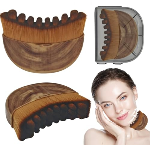 Cepillo Facial de Contorno Linfático,Cepillo Drenaje Linfatico Facial,Lymphatic Contour Face Brush,Cepillo Facial de Cepillado en seco,masajeador for Aliviar la Fatiga, escultura de barbilla