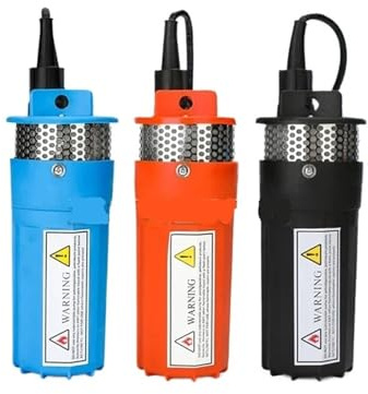 Pompe À Eau Solaire 12 V 24 V 6 L/min, Pompe De Puits Profond, Pompe Submersible À Vis, Irrigation Jardin Maison Agricole 70 Mètres(Black,12V)