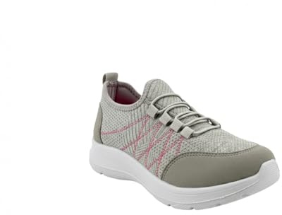 MODELISA - Zapatillas Deportivas para Mujer, Tenis Deportivos Casuales Tipo Slip-on (Gris, Sistema Tallas Calzado EU, Adulto, Mujer, Números, Estrecho, 38)