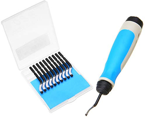 Kit de herramientas de desbarbado, con 10 cuchillas BS1010 y herramienta de eliminación de rebabas para plástico, aluminio, cobre y acero