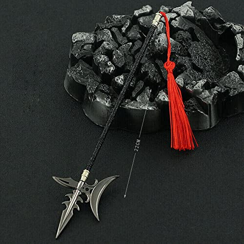 nyyuqi 1/12 Scale Metal Chinese Ancient Spear Sword Halberd Weapon Model for 6'' Action Figure Body Doll (#15)