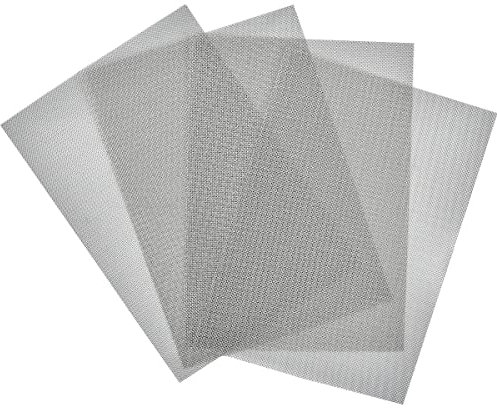 DODUOS 4PCS Stainless Steel Woven Wire Mesh Sheet, 21x30cm Mouse Rodent Insect Mesh Screen Filter Panels Vent, Metal Rodent Mesh Gauze Net for Mice Rodent Proof Rat Insect Control