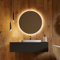 Home Deluxe - LED-Spiegel SILA - 80 cm - Rund - 3 Verschiedene Lichtfarben - Antibeschlagssystem - 38 Watt Gesamtleistung I Wandspiegel Badspiegel Badezimmerspiegel