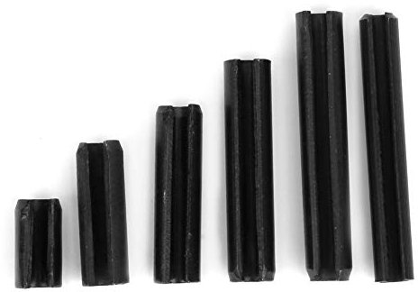 240 Piezas Pasador Cilíndrico Elástico Piezas Auxiliares de Posicionamiento Hueco de Acero Al Carbono 1.5-5
