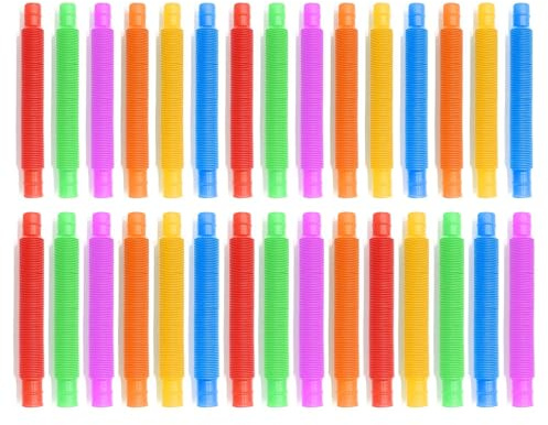 30 Piezas De Tubos Elásticos Elásticos, Tubos Telescópicos Corrugados, Tubos Elásticos Sensoriales Coloridos, Divertidos Juguetes De Tubos Giratorios, Juguetes Divertidos para Niños